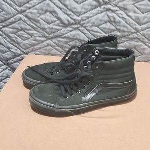 Black on Black vans size 9 in women or 7 in men